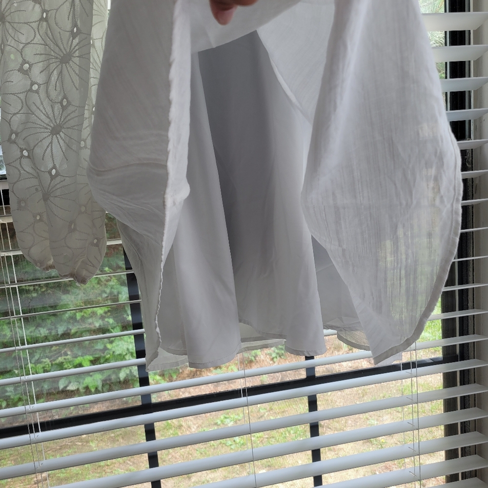 LULUS size S Elegant White Dress with Floral Sleeves. New with tag. - Picture 6 of 14